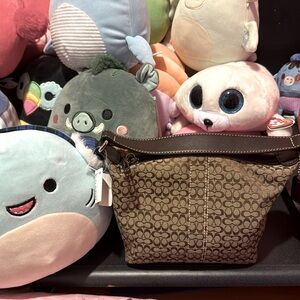 Small cute signature coach bag. Too cute to not love.